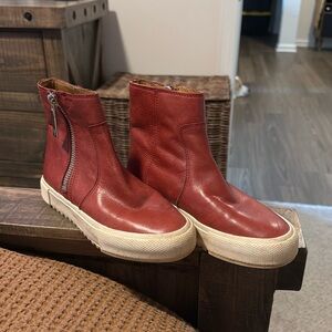 Frye red sneakers